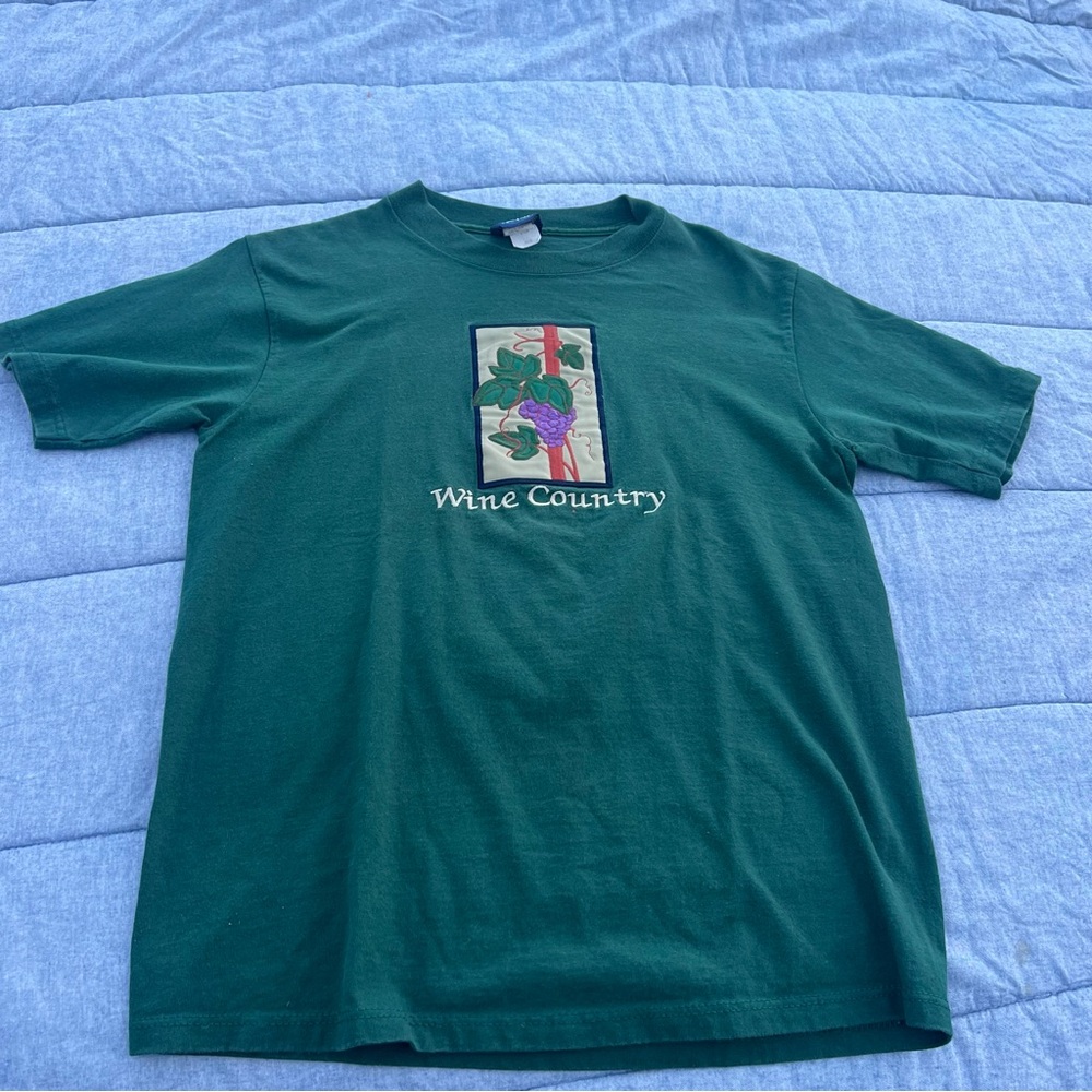 Vtg Oarsman 912 Hunter Green Short sleeve Wine Country T-Shirt Size Medium